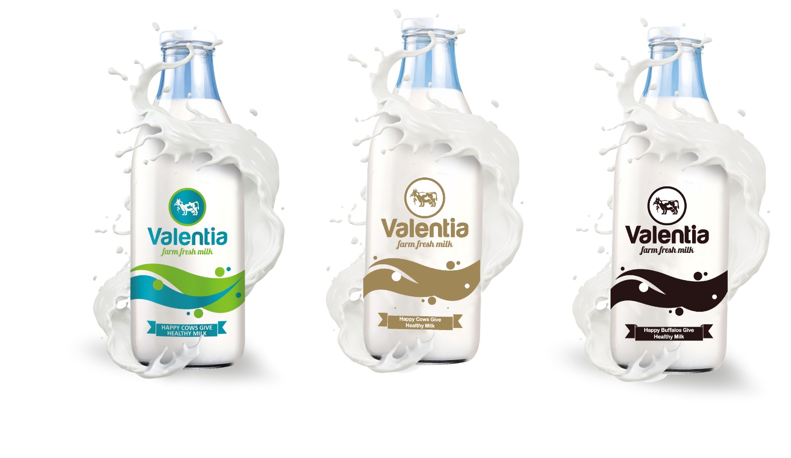 Valentia Milk Bottles